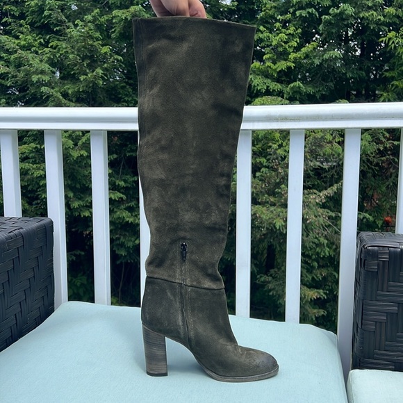 Free People Dakota Over The Knee Boots size 38/7.5 Hunter green - Picture 5 of 11